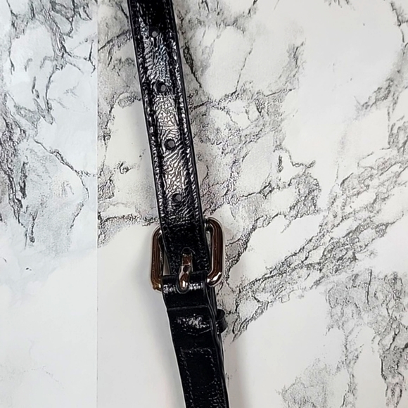 Vintage Authentic Coach Luxury Canvas Shoulder/ Crossbody Purse/Bag Black/Grey - Picture 12 of 16